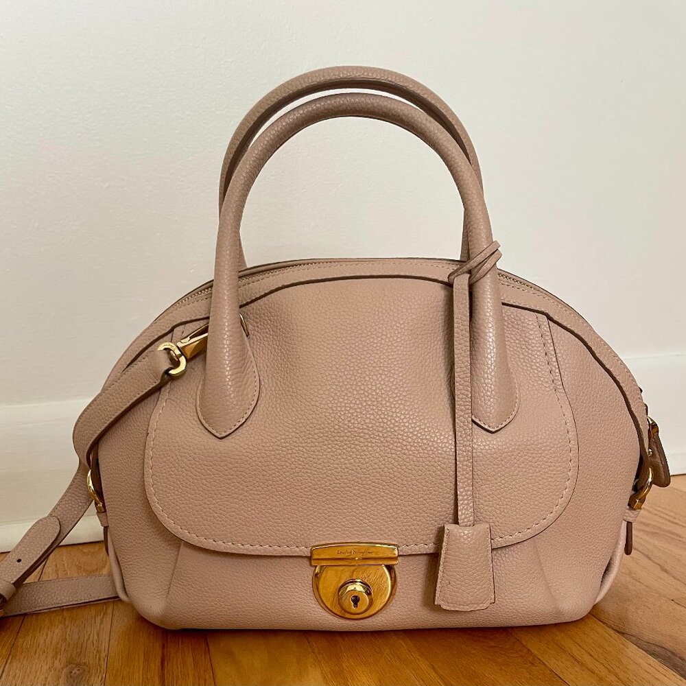 Salvatore Ferragamo Tan Shoulder Bag